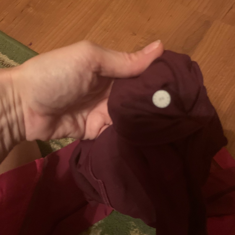 Burgundy Lululemon size 2 leggings.